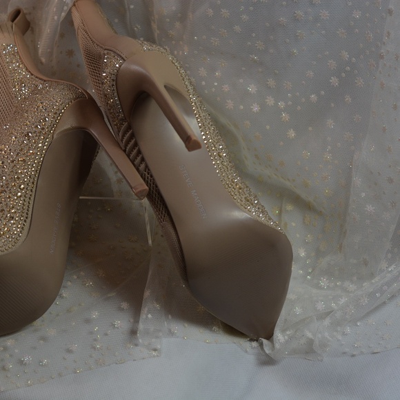 Steve Madden Stiletto Maxwelle  Glitter Boots Sock Pull On  Sz 10 M. NWOT #B-157 - Picture 14 of 14